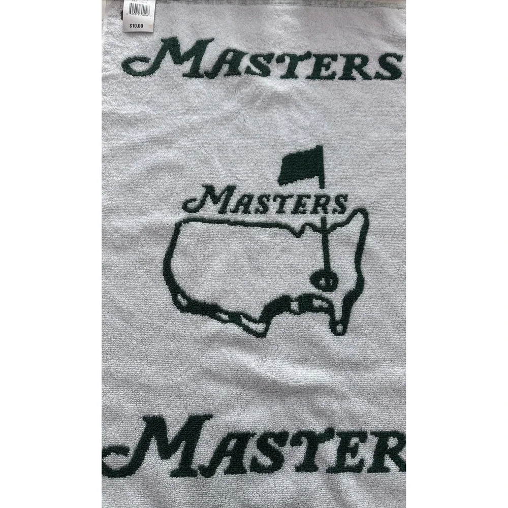 Masters Tournament Caddies Caddy Golf Towel Terry Cloth Green And White New Tags